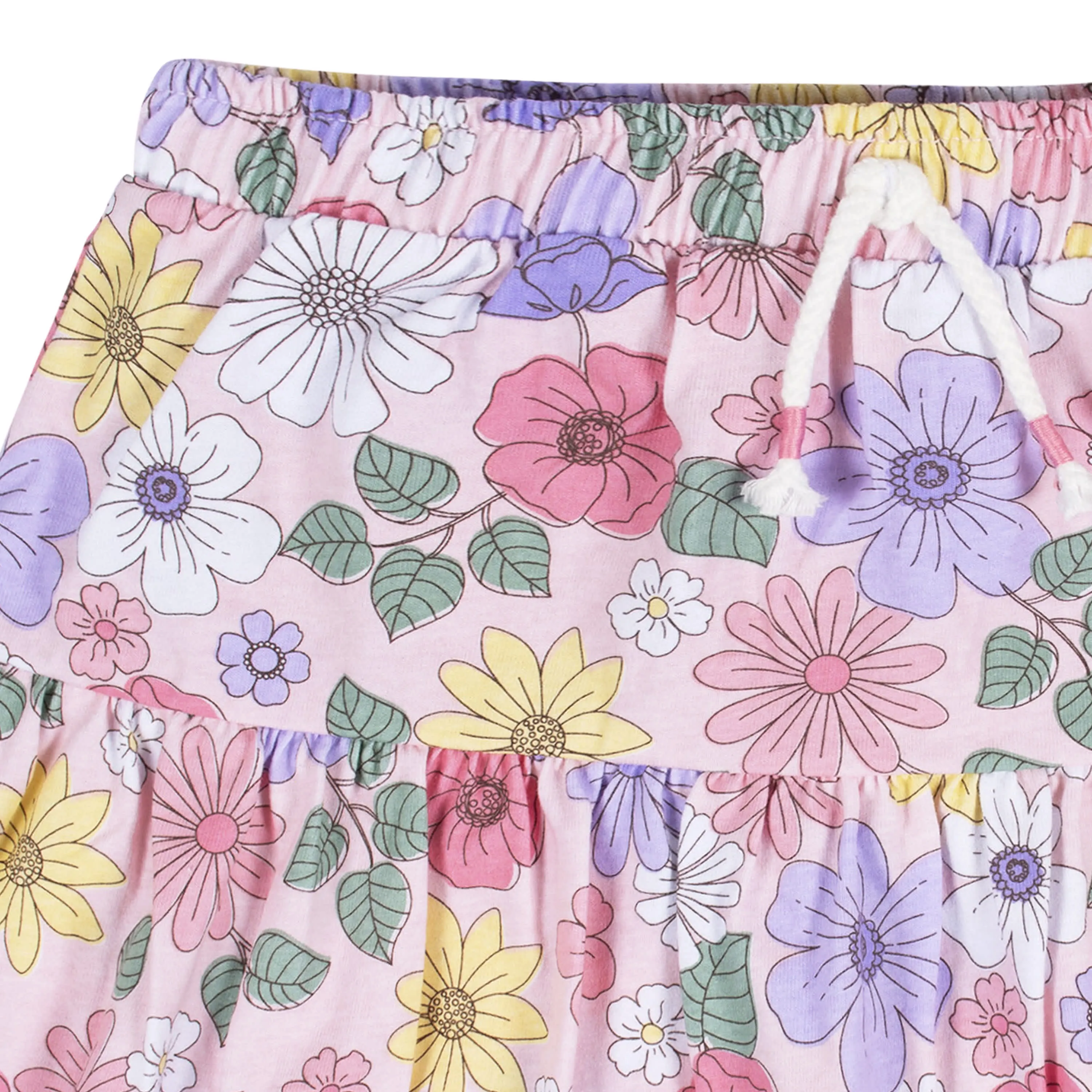 2-Pack Infant & Toddler Girls Pink Floral Skorts