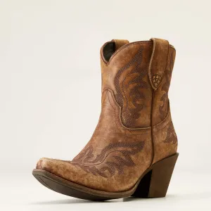 Ariat Ladies Distressed Brown Chandler Western Snip Toe Bootie