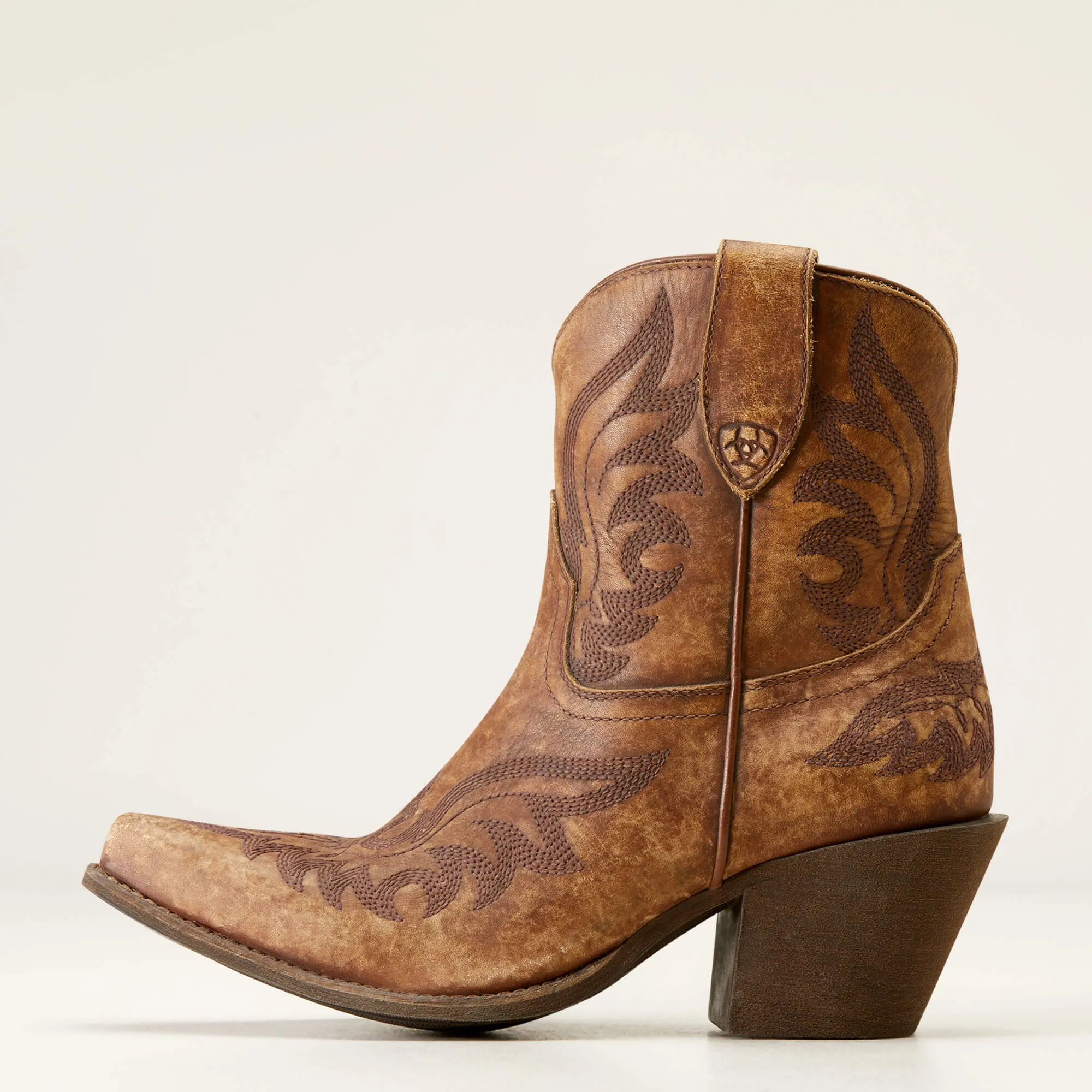 Ariat Ladies Distressed Brown Chandler Western Snip Toe Bootie