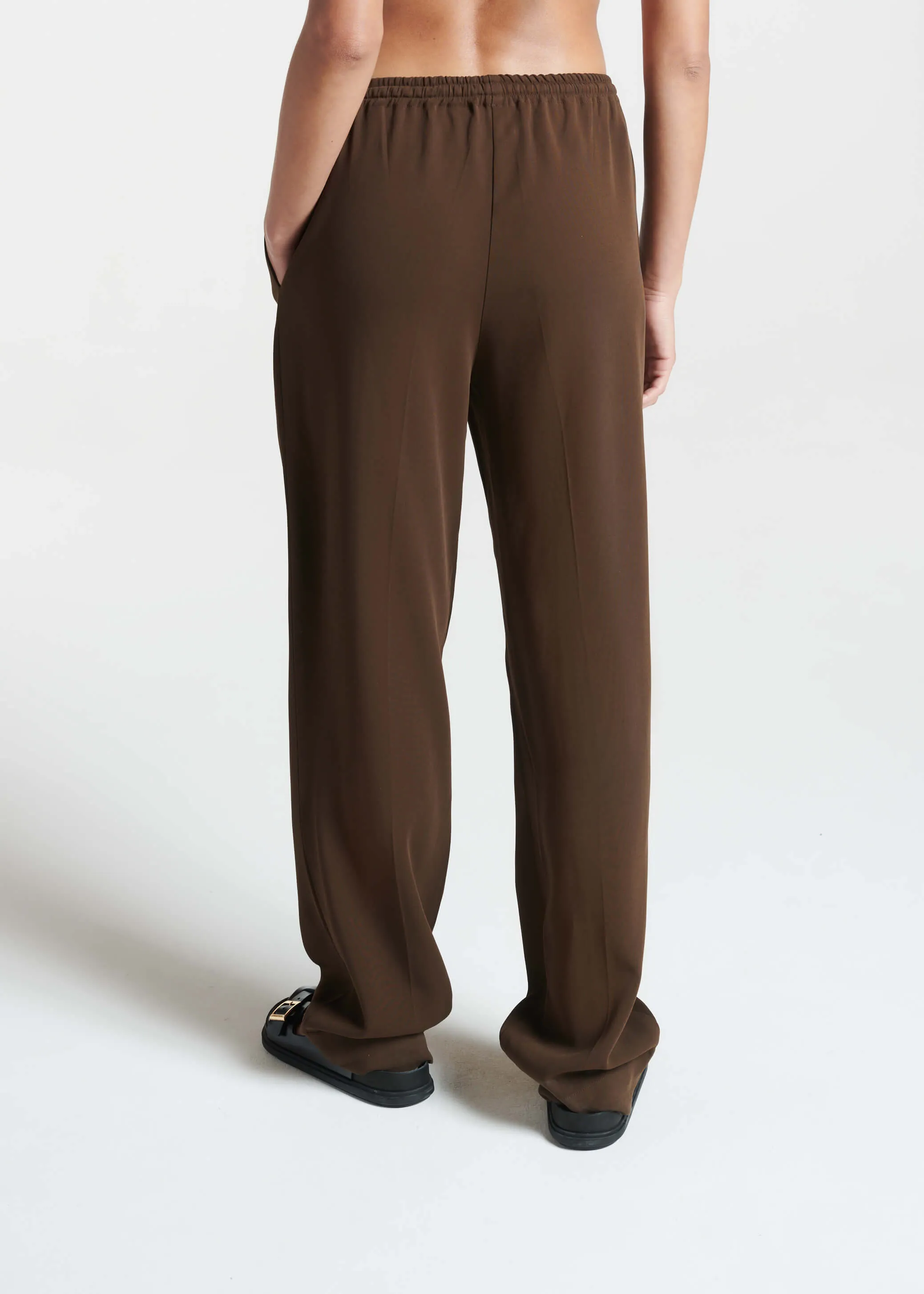 Aurelia Trouser Coffee Viscose Crepe