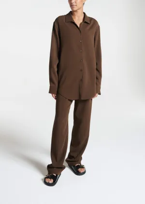 Aurelia Trouser Coffee Viscose Crepe