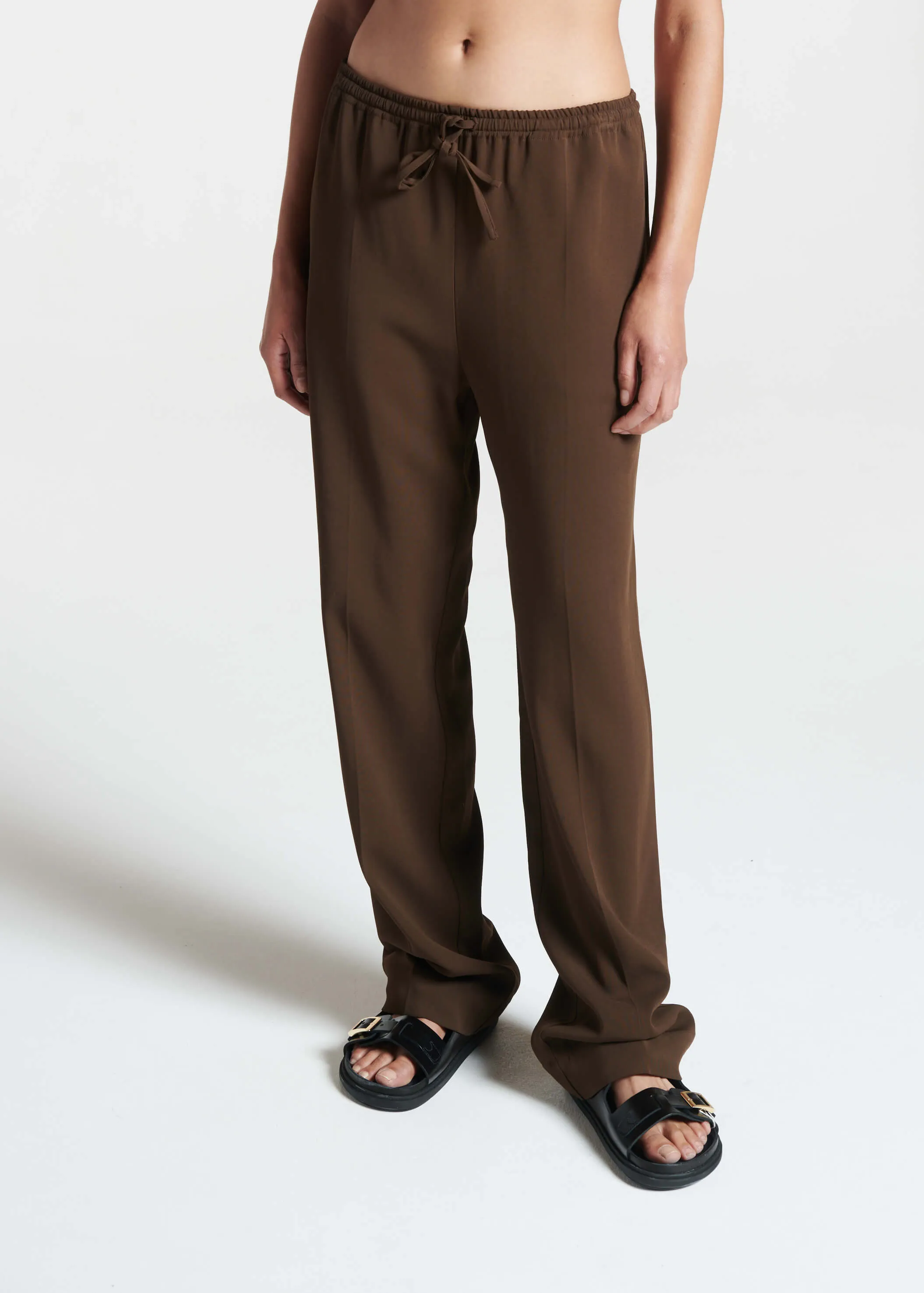 Aurelia Trouser Coffee Viscose Crepe