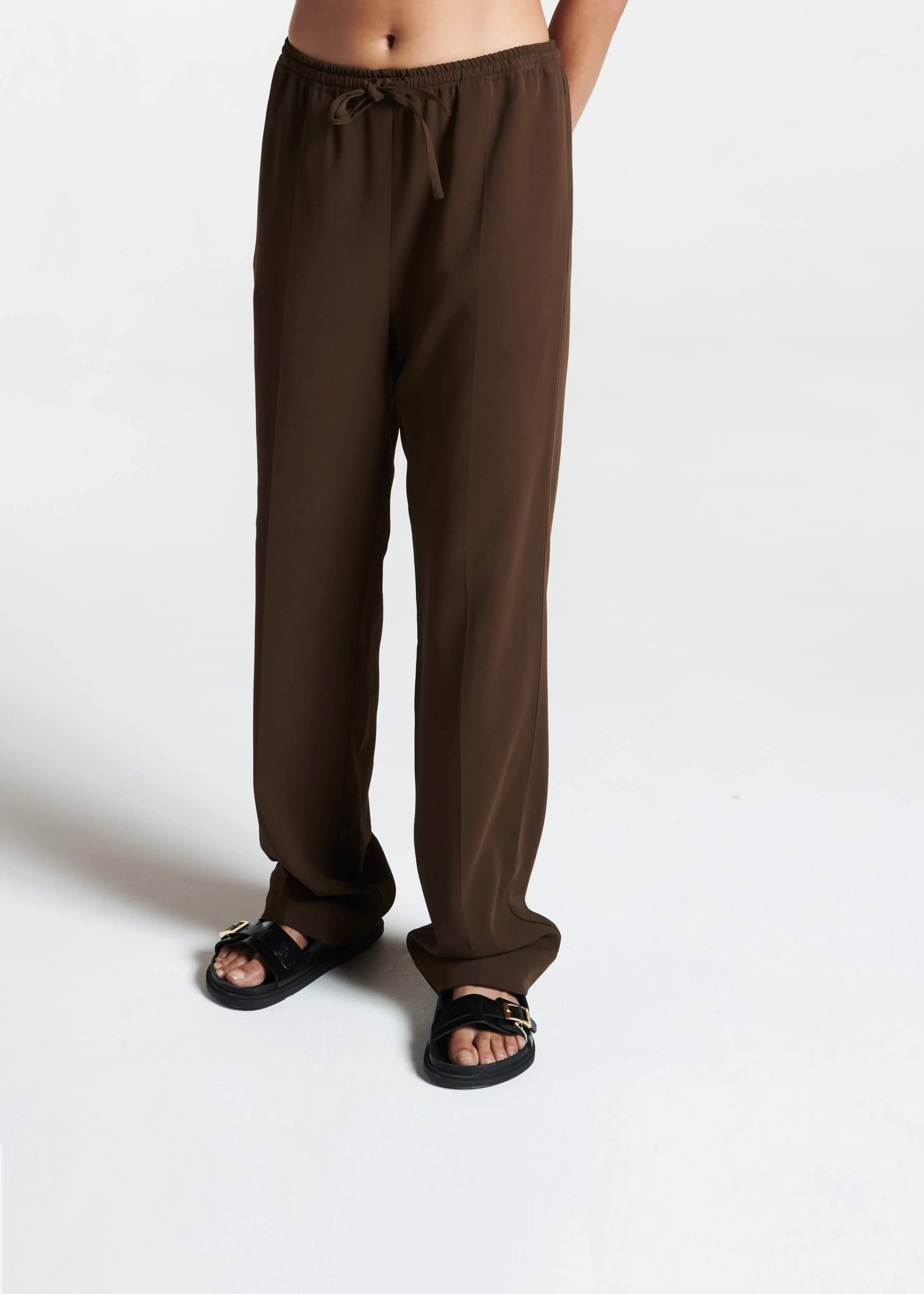 Aurelia Trouser Coffee Viscose Crepe