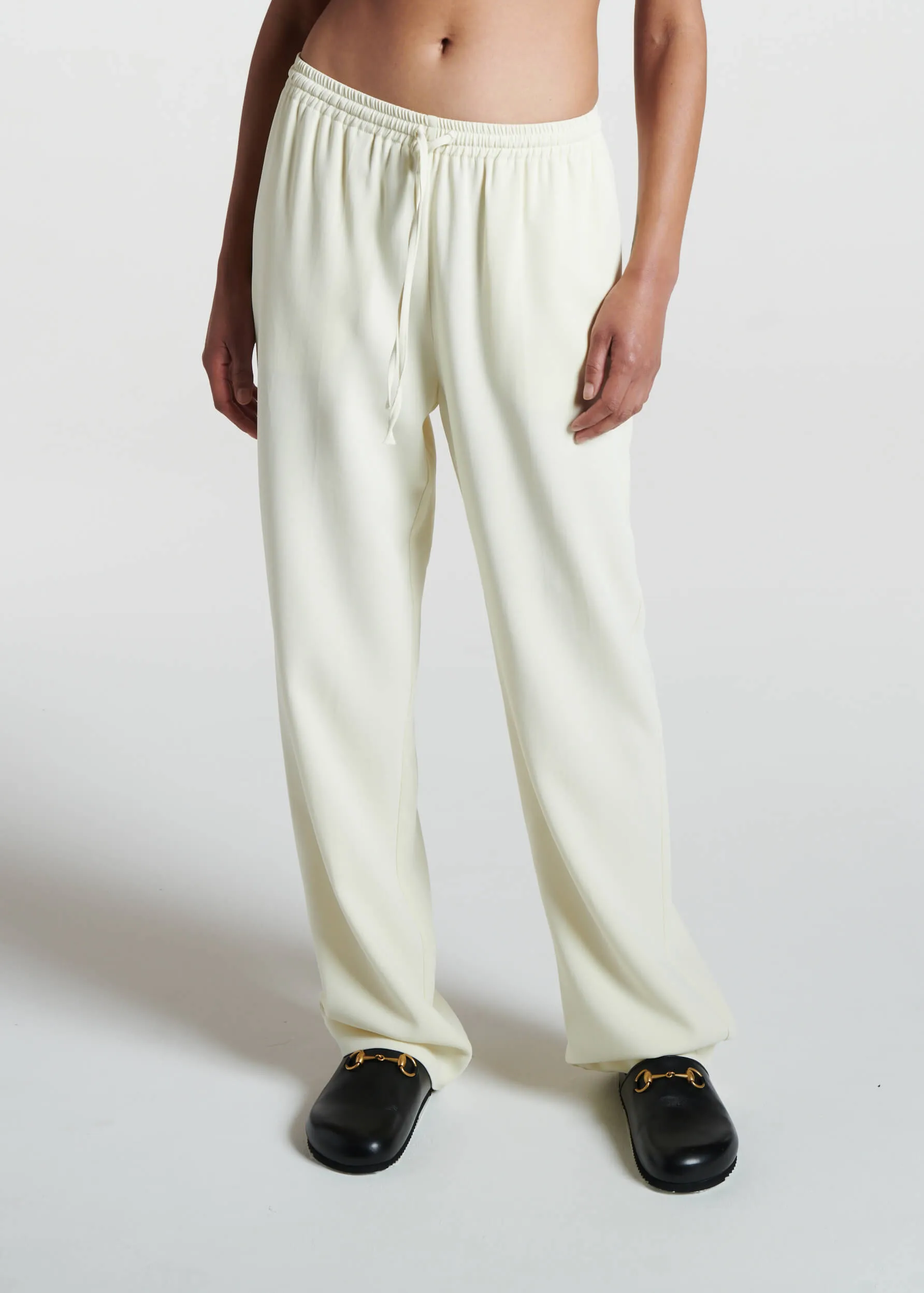 Aurelia Trouser Ecru Viscose Crepe