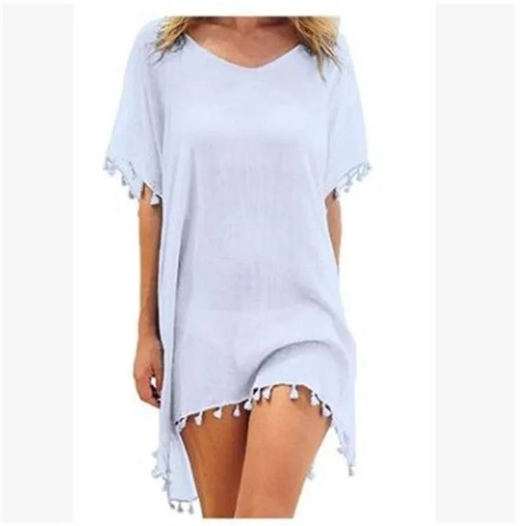 Blouses Loose Chiffon Dress Summer Beach Cover-Up Shirt