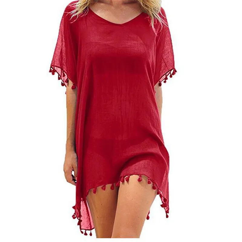 Blouses Loose Chiffon Dress Summer Beach Cover-Up Shirt