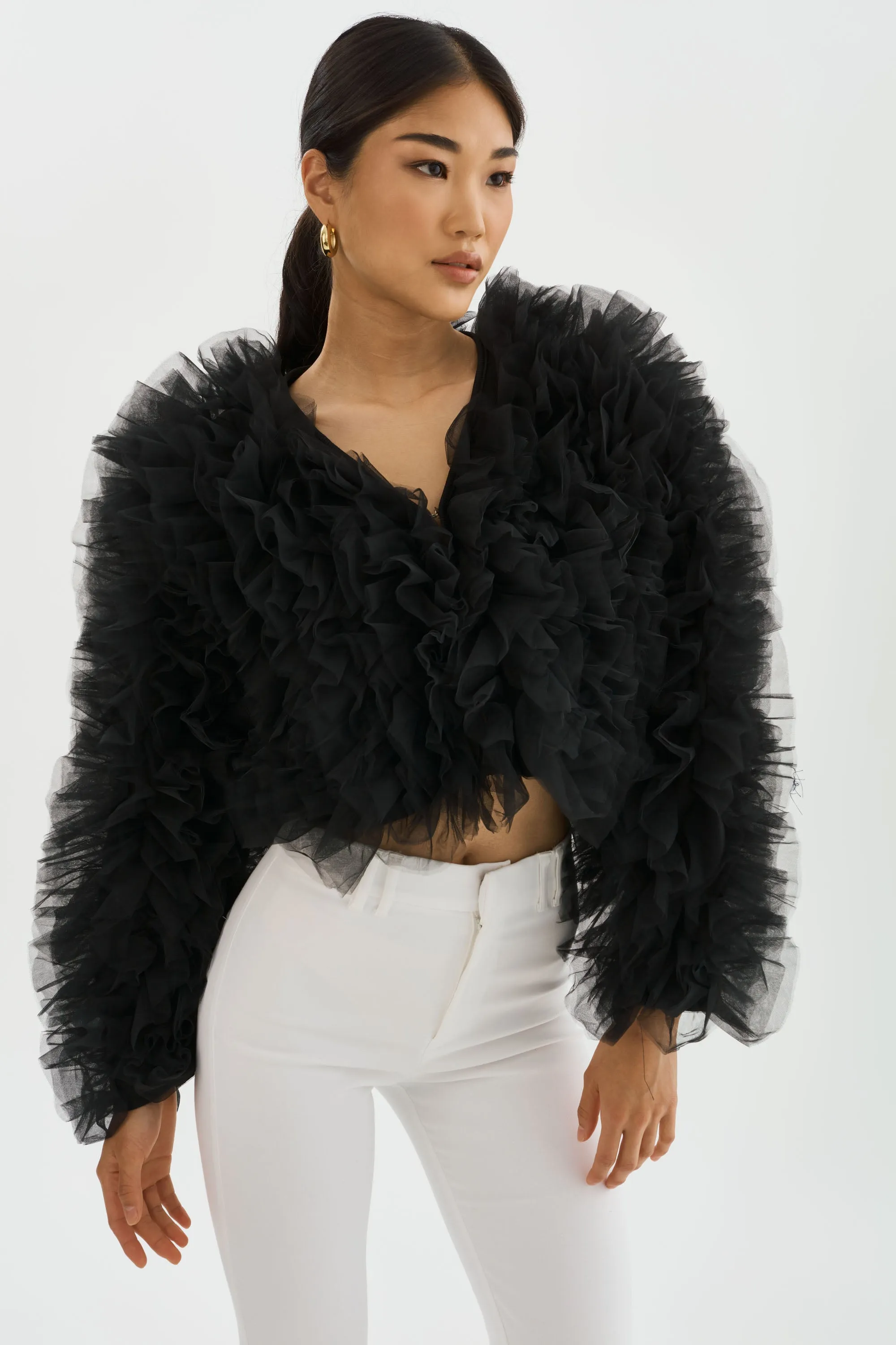 BRITNY | Ruffle Tulle Jacket