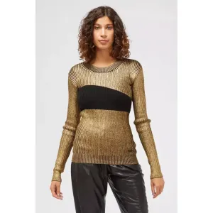 Custo Barcelona Gold Wool Women Sweater