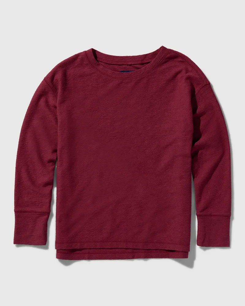 EcoKnit™ Textured Boxy Crew