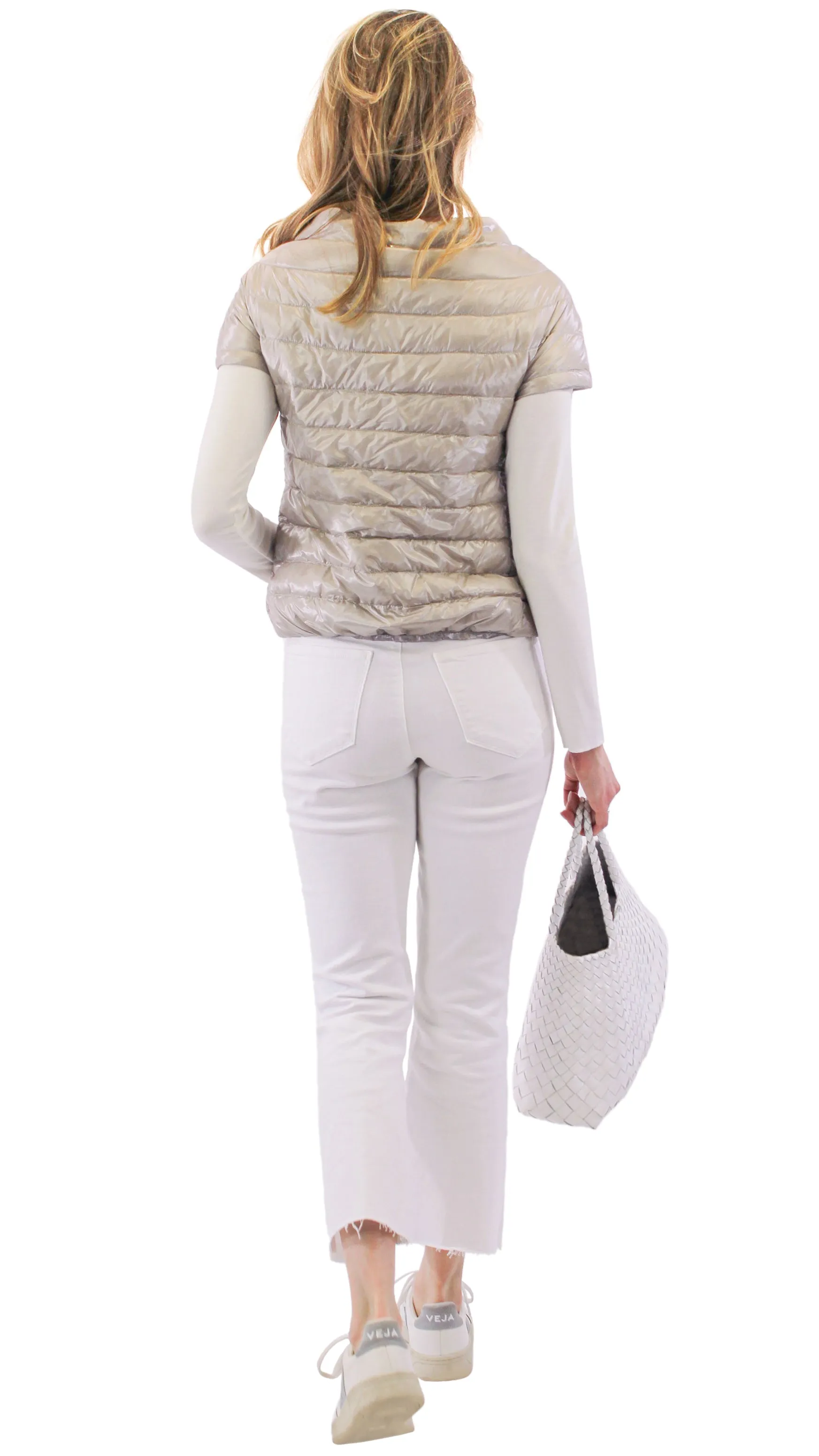 Emelia - Cap Sleeve Puffer - Taupe