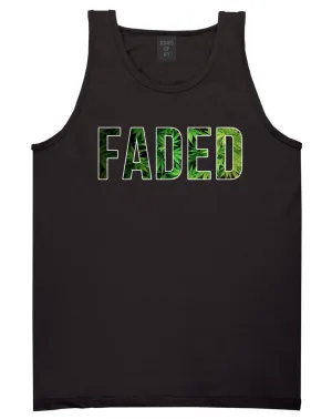 Faded Marijuana Weed Print Tank Top