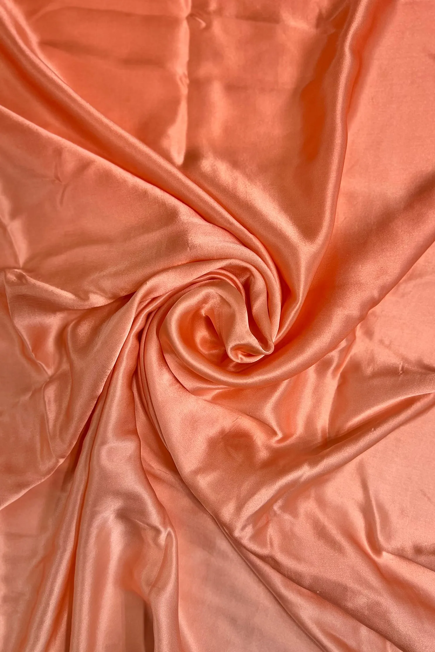 Fresh Salmon/Shell Pink Satin Crepe