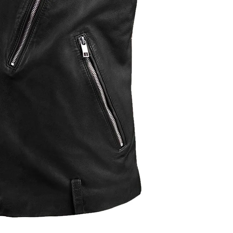 Genuine Best Style Beast Black Fashion Biker Leather Motorcycle Jacket