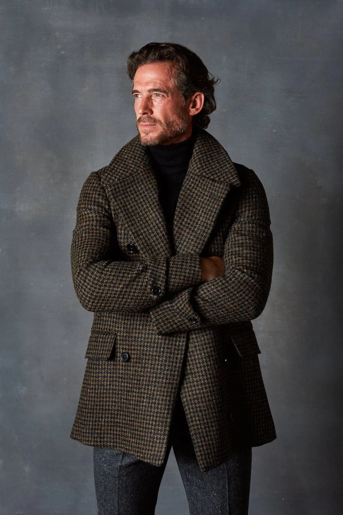 Harris Tweed Peacoat