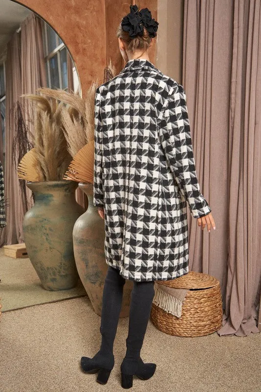 Hassie Knit Tweed Double Button Coat Jacket