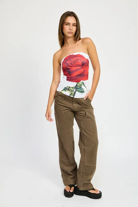 Hot Girl Earth Signs Corduroy Pants