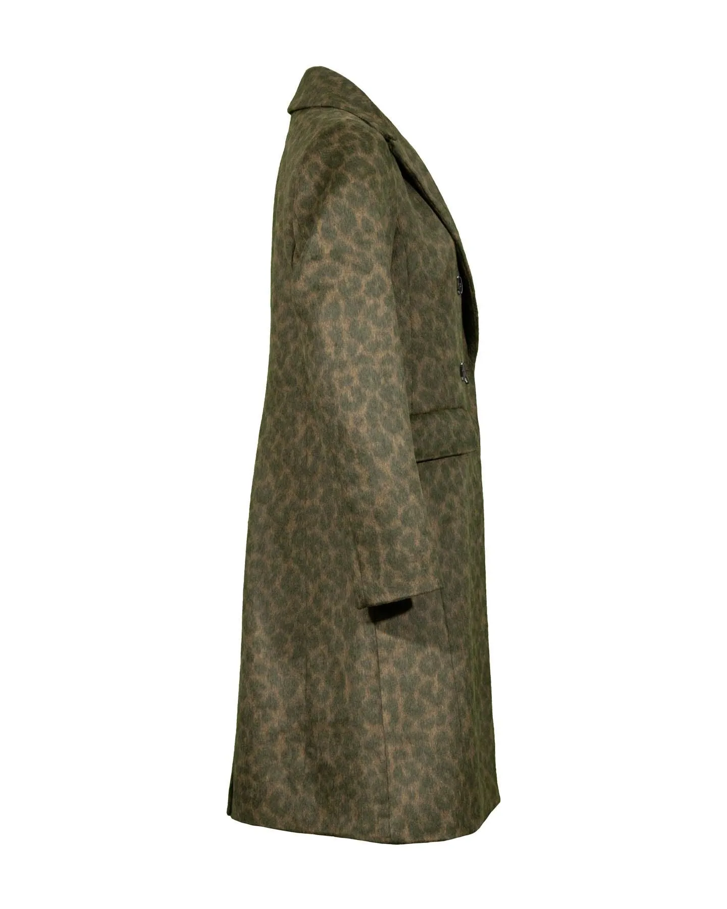 Leja Camo Leopard Wool Coat