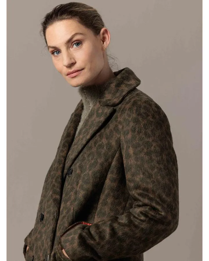 Leja Camo Leopard Wool Coat