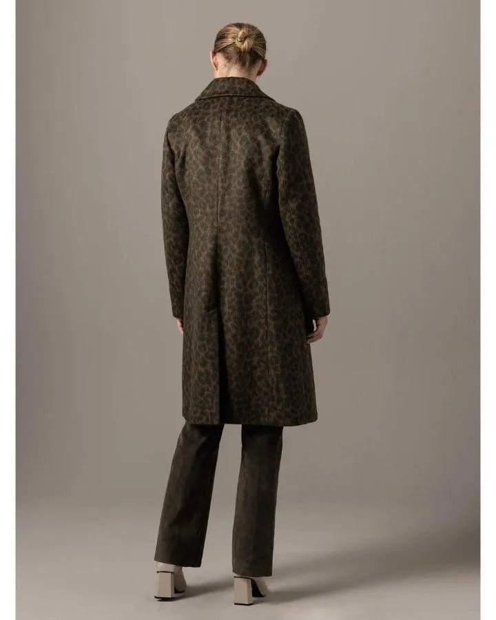 Leja Camo Leopard Wool Coat