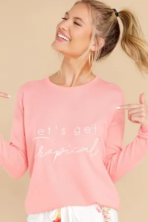 Let's Get Tropical Coral Long Sleeve Top