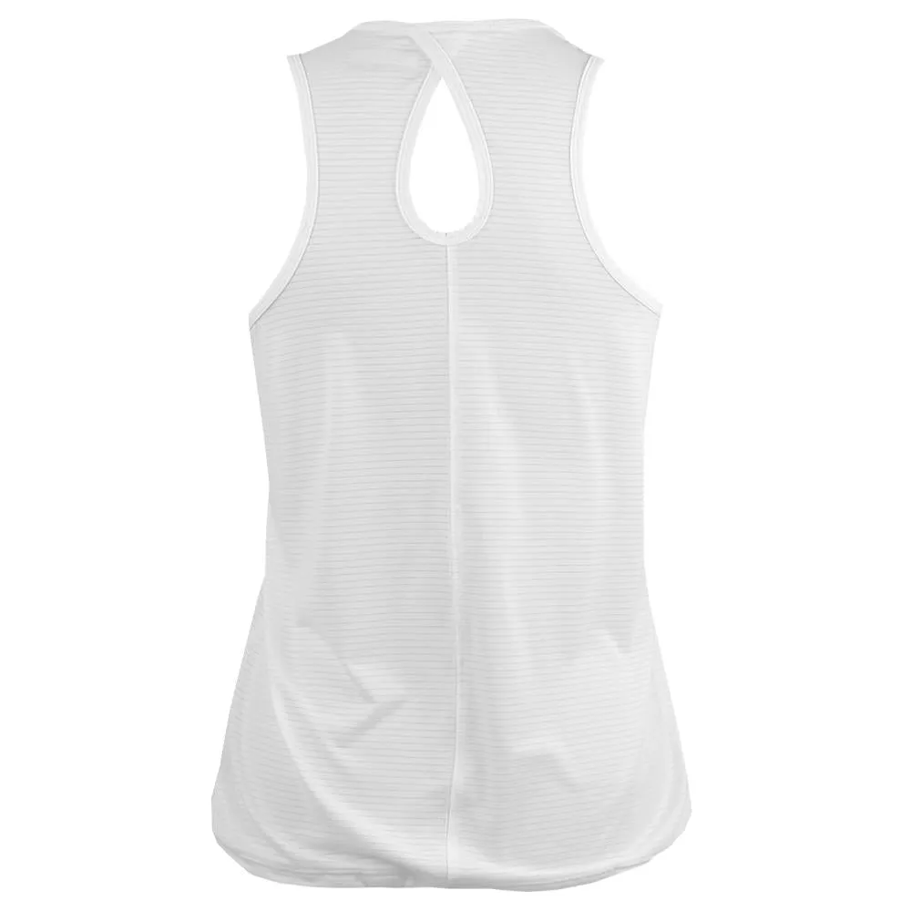 Lija Women's New Rules Press Tank - White/Aqua