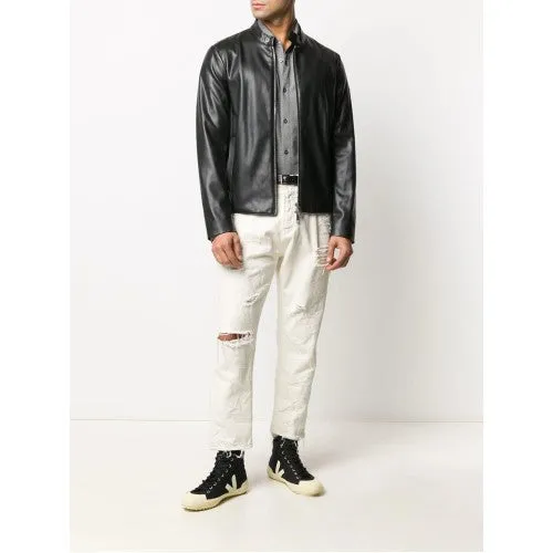 Men Biker Leather Jackets: Bomber