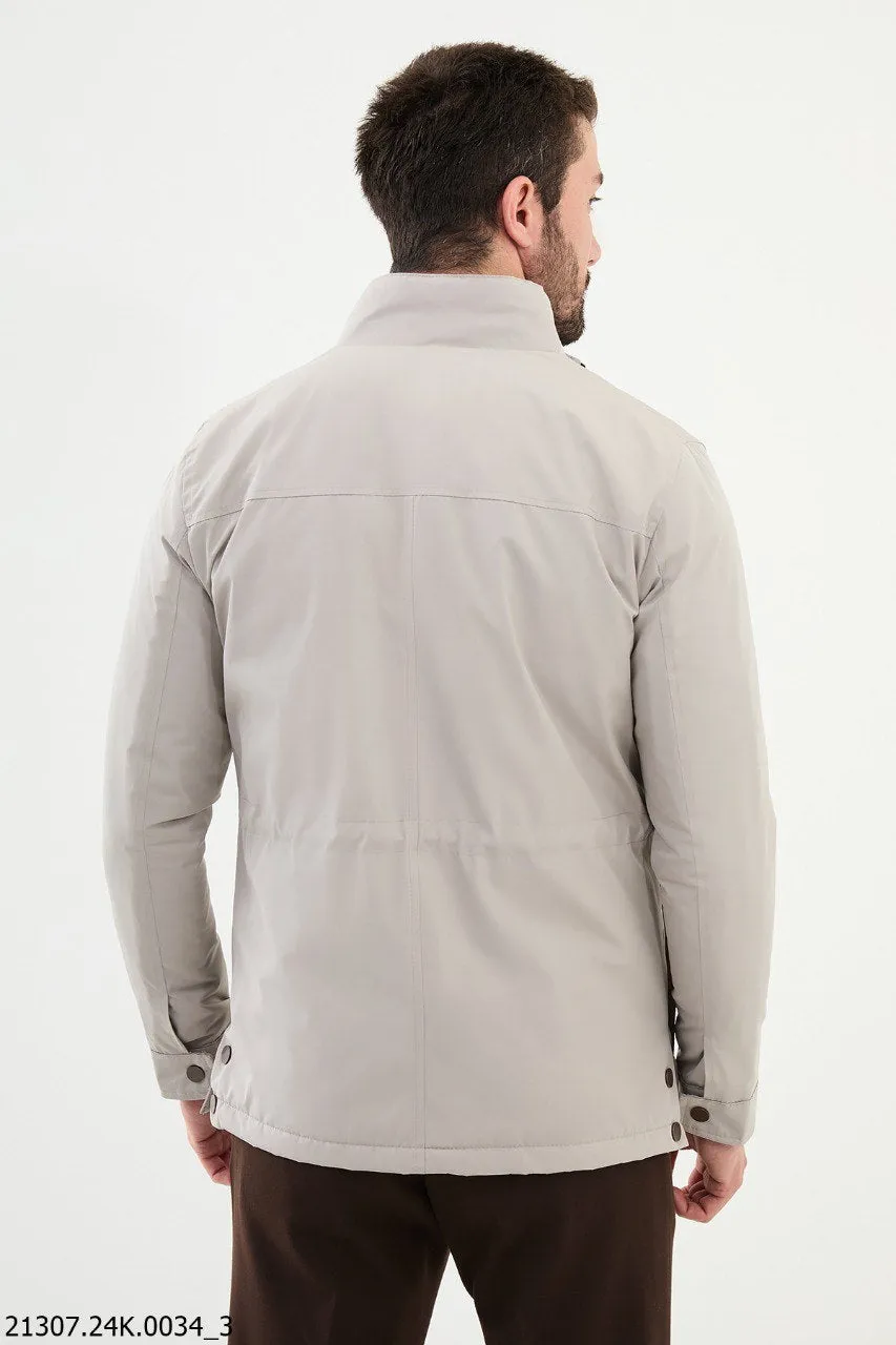 Men's Light Beige Utility Field Jacket