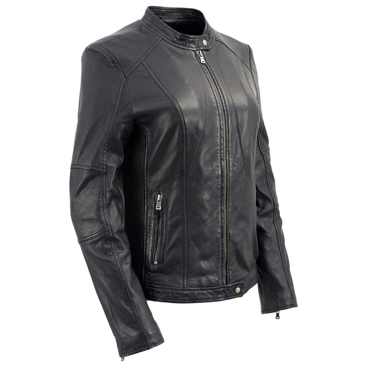 Milwaukee Leather Vintage SFL2813 Women's Black Leather Moto Style Fashion Jacket