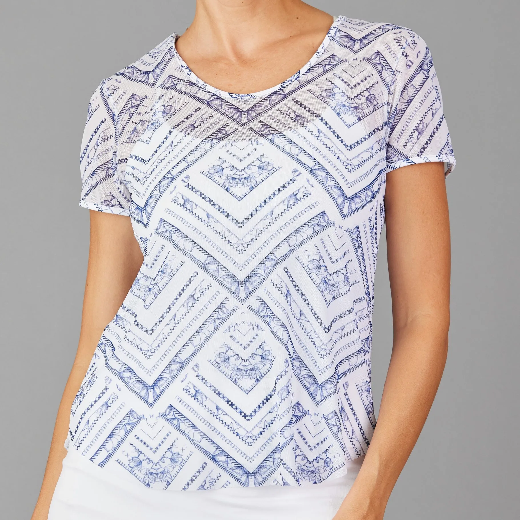 Navia Mesh Layering Tee (print)