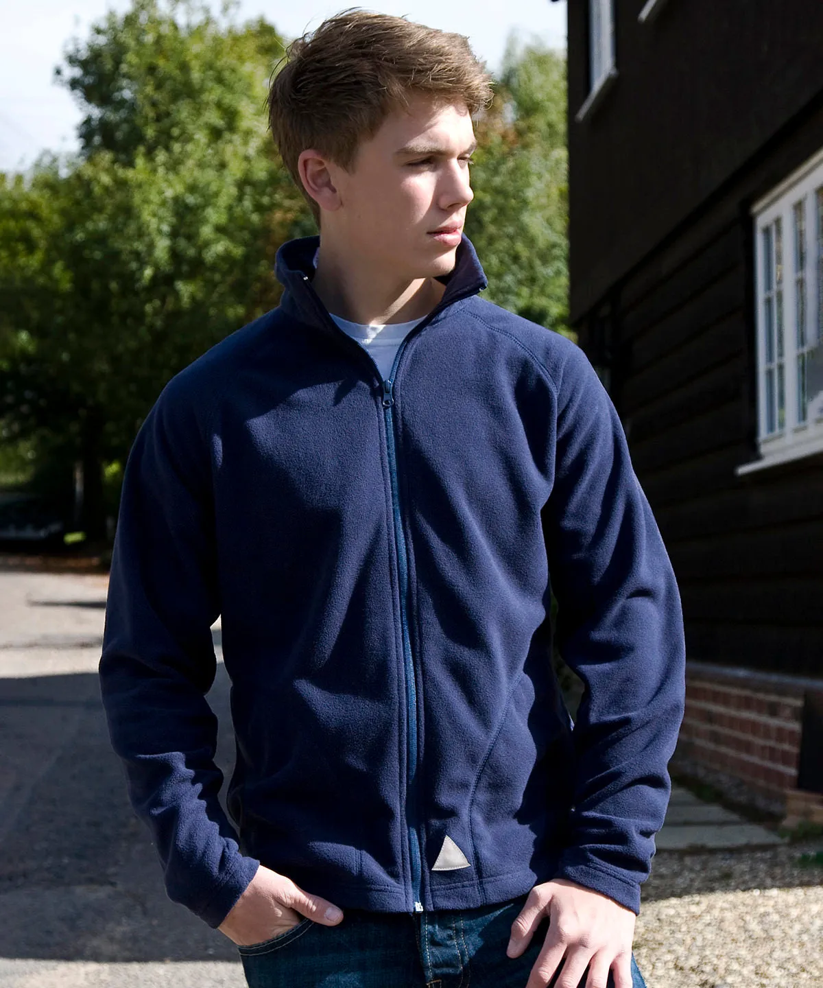 Navy - Core junior microfleece jacket