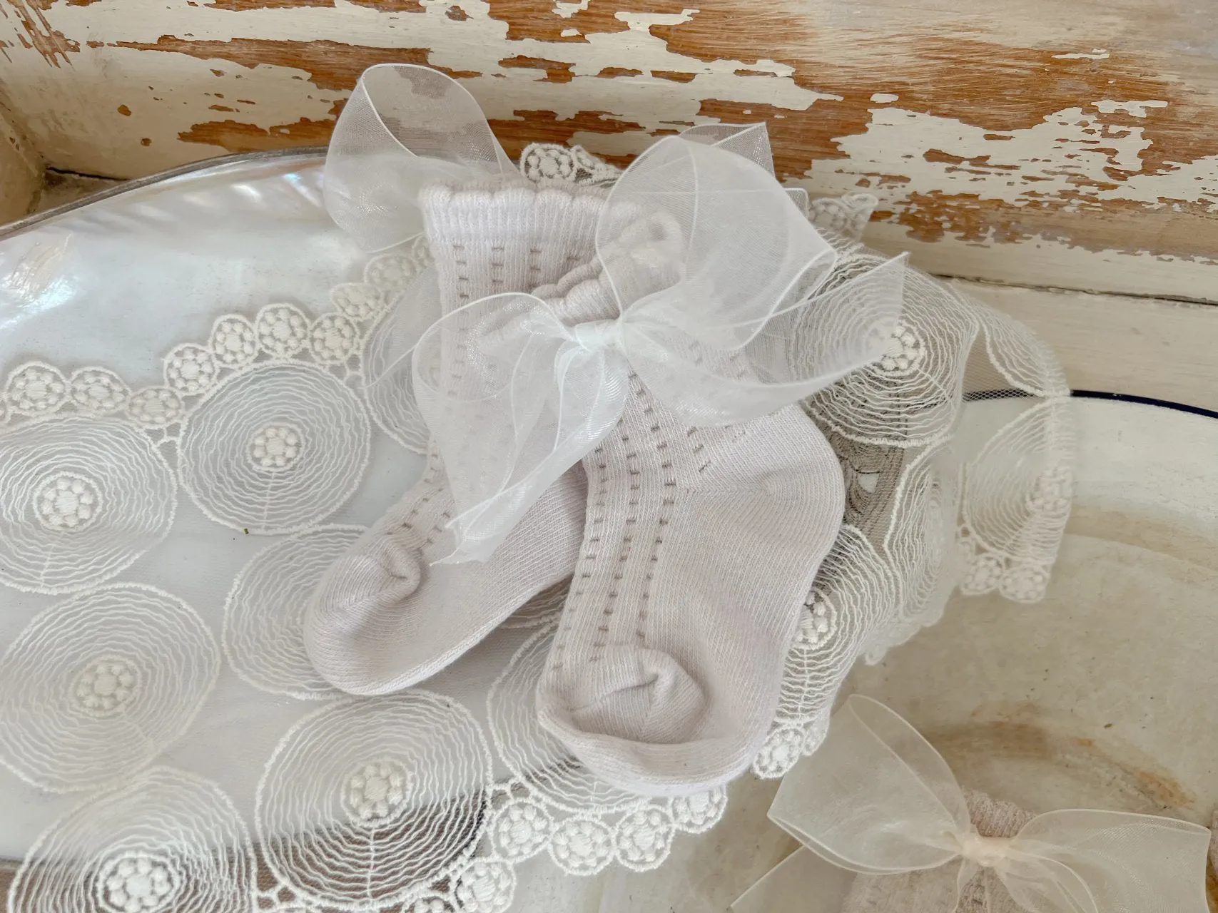 Organza Ribbon Baby Socks Set