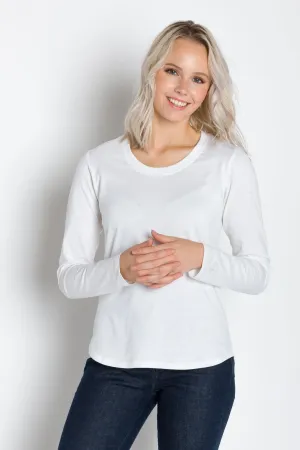 Pamela Heavy Tee | Women's Long Sleeve Crew Neck