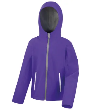 Purple/Grey - Core junior TX performance hooded softshell jacket