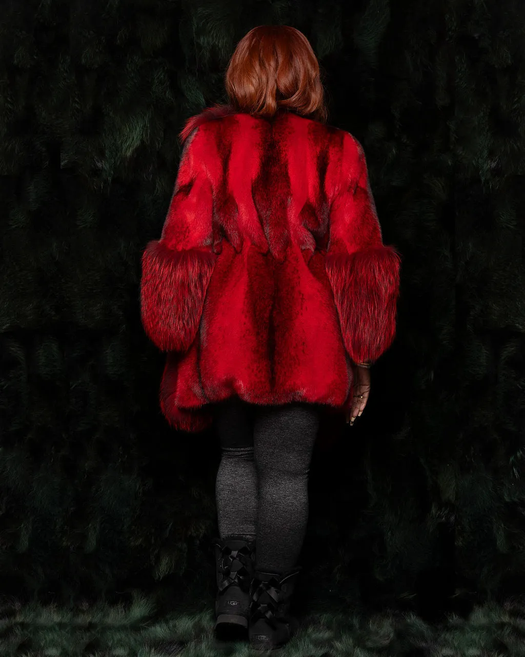 Red Mink w. Fox Trim Coat