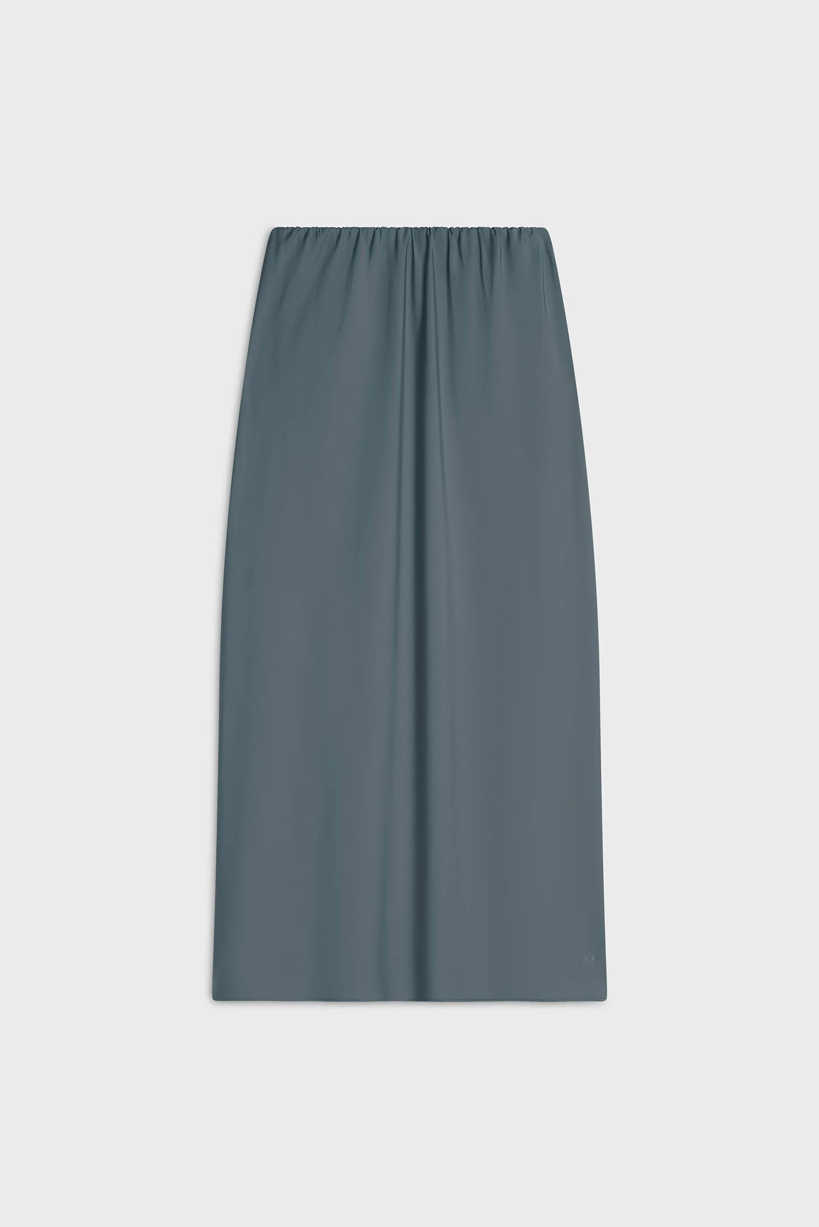 Satin Skirt | Dusty Indigo