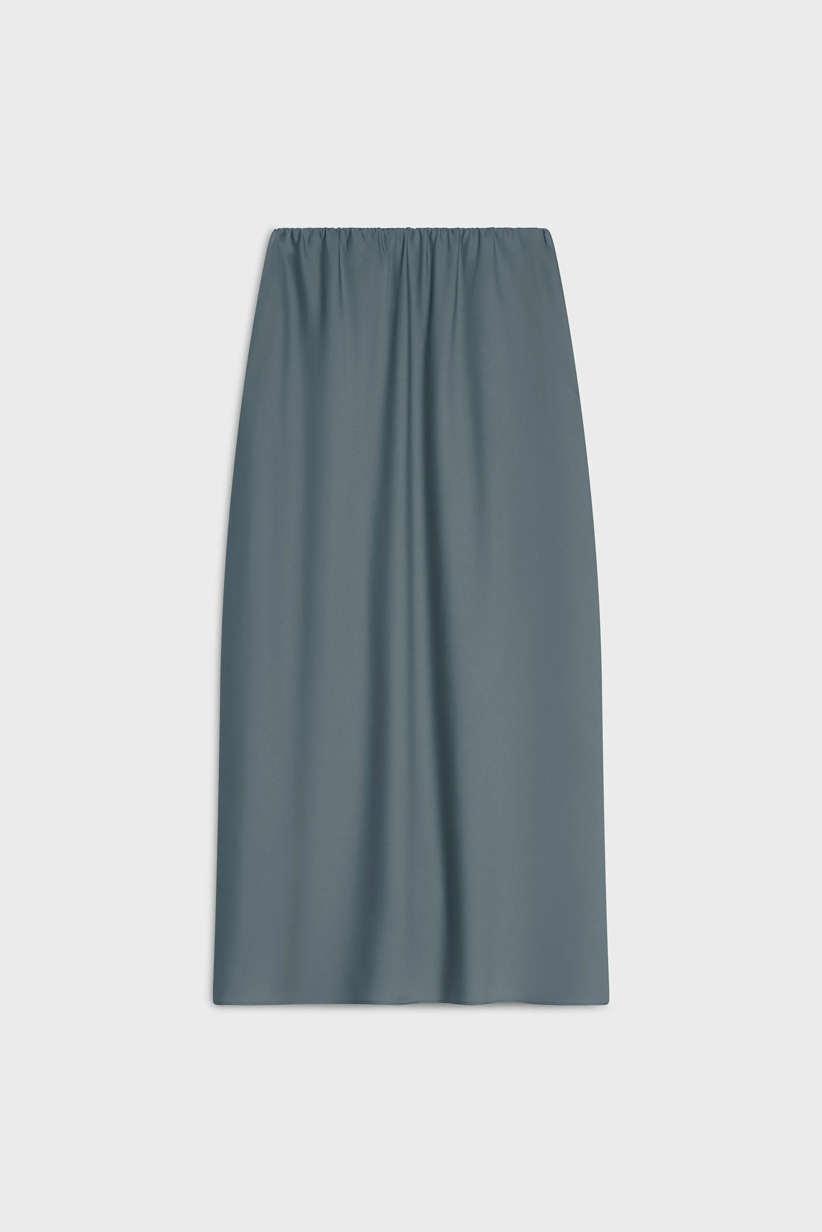 Satin Skirt | Dusty Indigo