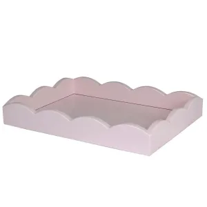 Small Scallop Rect Tray | Pale Pink