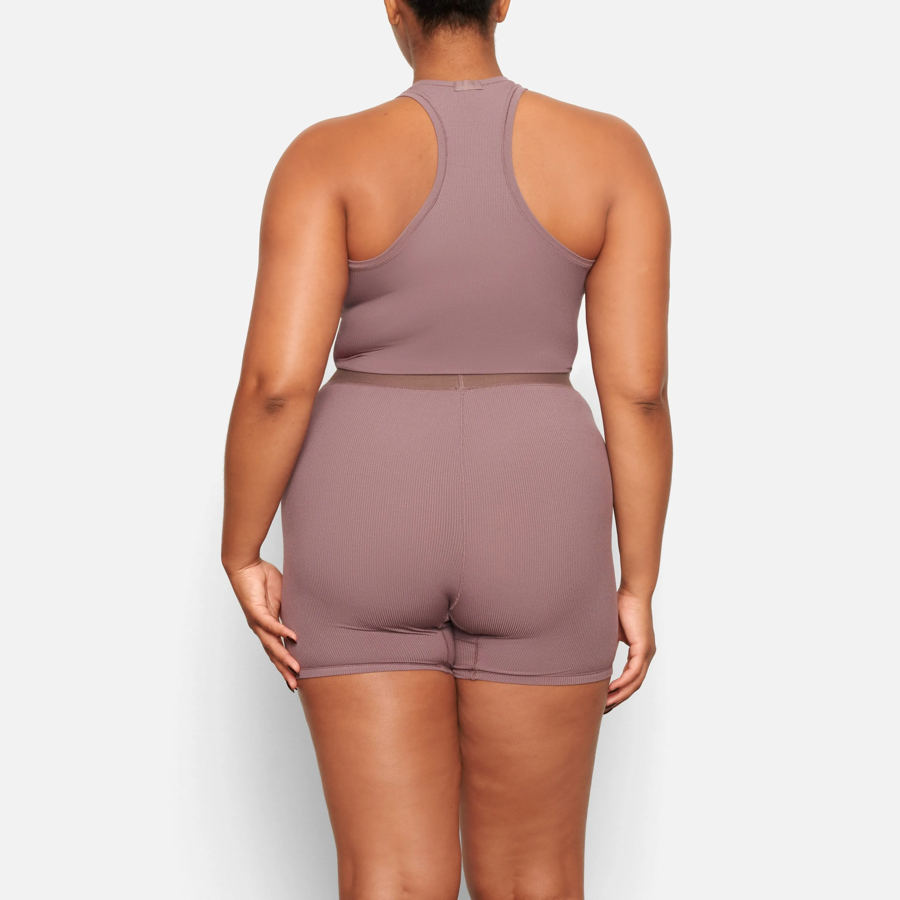 SOFT LOUNGE RACER TANK | PLUM