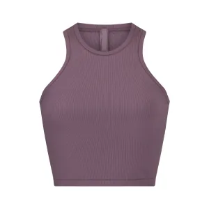 SOFT LOUNGE RACER TANK | PLUM