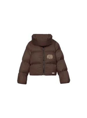 Al Sole Metro Tech Insulated Puffer Jacket in Brown Color