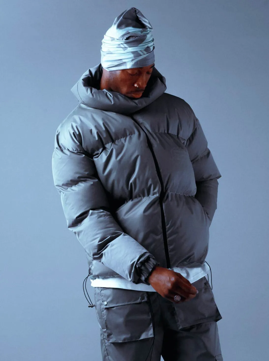 Grey Metro Tech Puffer Jacket by Sole et al.