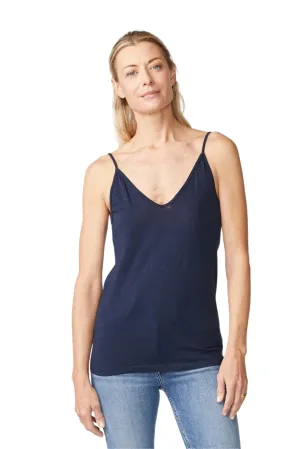 Supima Slub Jersey V-Neck Cami, New Navy