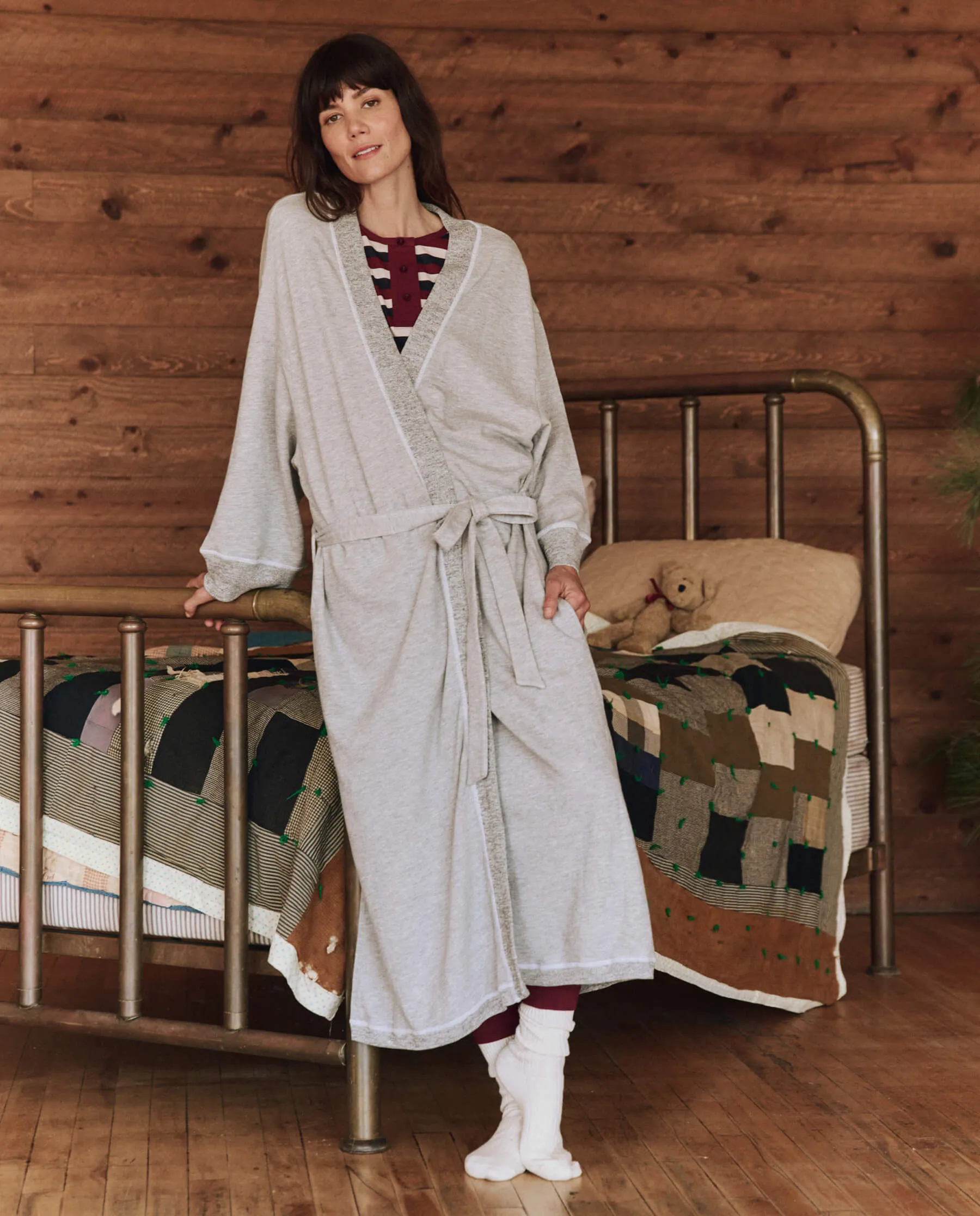 The Sweatshirt Robe. -- Light Heather Grey