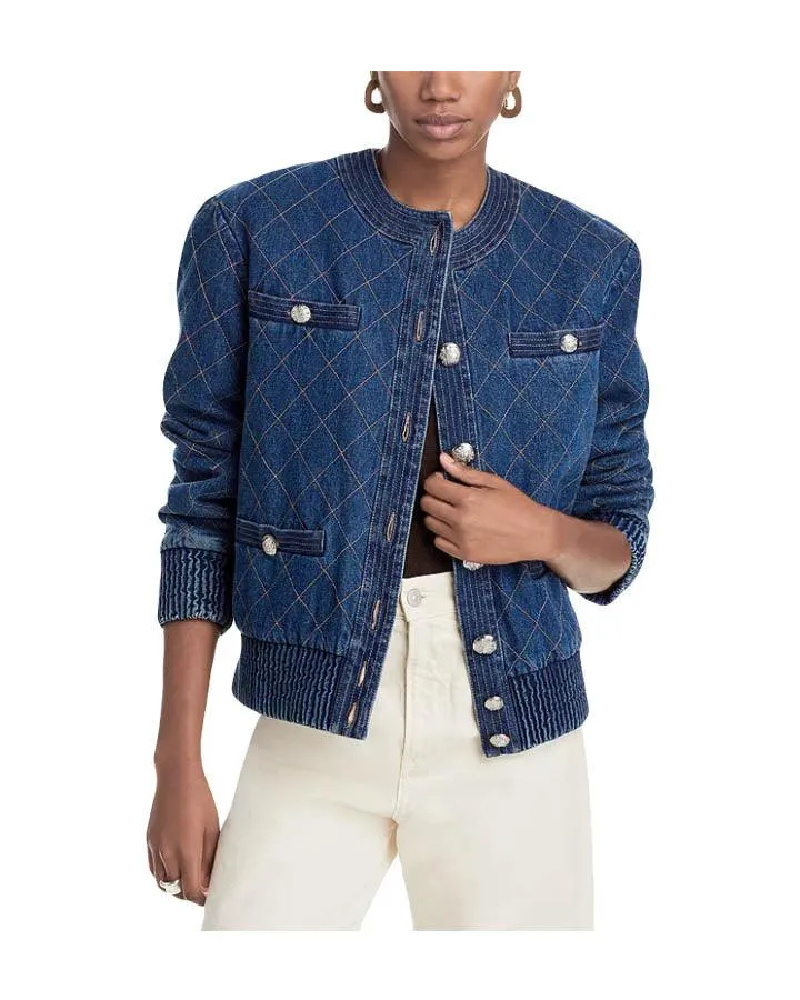 Veronica Beard Glennon Quilted Denim Jacket