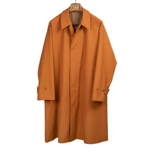 Walker Coat in burnt orange wool and cotton gabardine