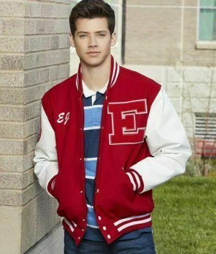 Warrior Gears® Red Wool Varsity Letterman Bomber Baseball Jacket White Leather Sleeves