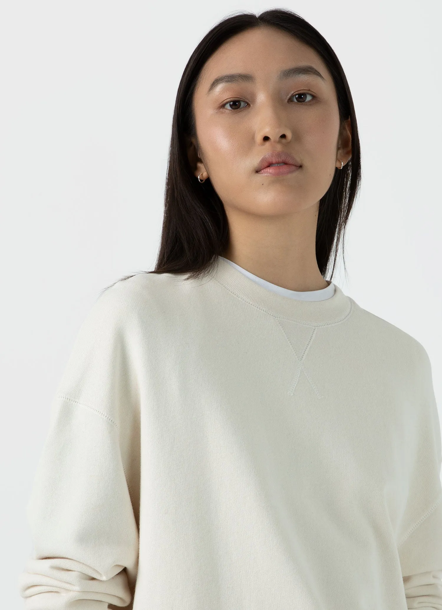 Women's Relaxed Loopback Sweatshirt in Undyed