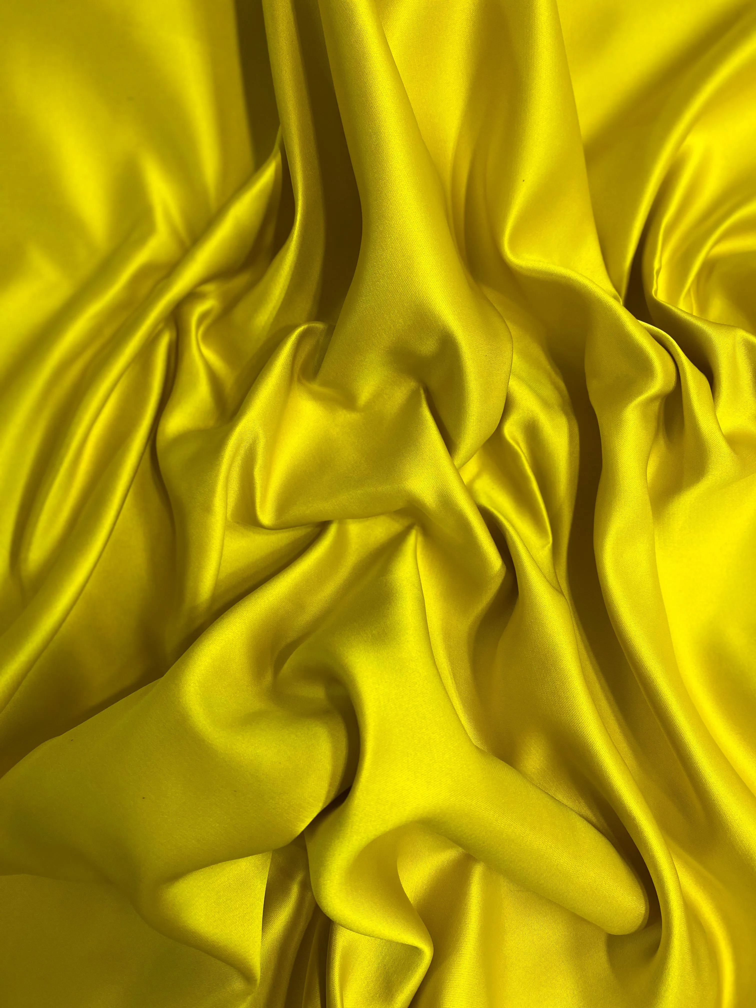 Yellow Italian Double Face Poly Satin